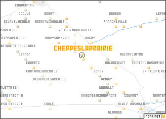 map of Cheppes-la-Prairie