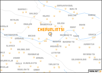 map of Chepŭrlintsi