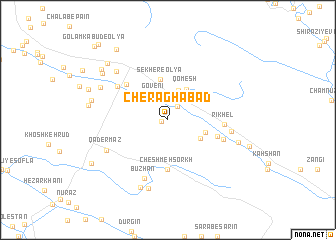 map of Cherāghābād