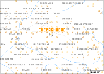 map of Cherāghābād