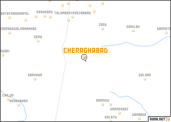 map of Cherāghābād