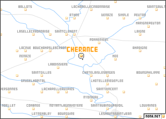 map of Chérancé