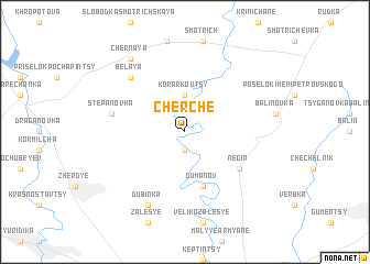 map of Cherche