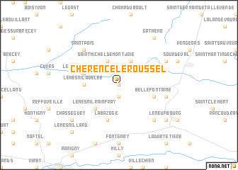 map of Chérencé-le-Roussel