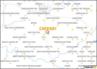 map of Chérisay