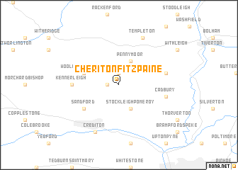 map of Cheriton Fitzpaine