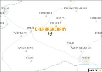 map of Cherkashchany
