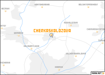 map of Cherkasʼka Lozova