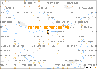 map of Chernelházadamonya