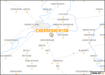 map of Cherneshchyna