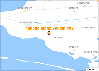 map of Chernomorskiye Krinitsy