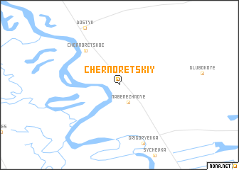 map of Chernoretskiy