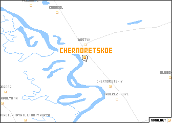map of Chernoretskoe