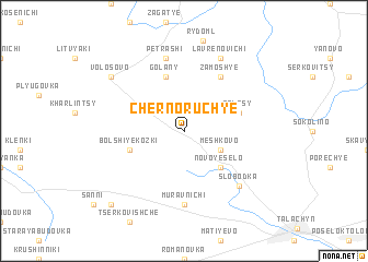 map of Chernoruchʼye