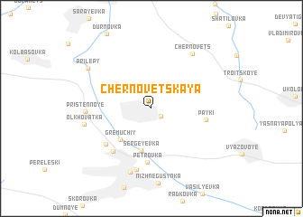 map of Chernovetskaya
