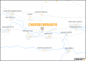 map of Chernoyarskaya