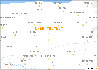 map of Chernyad\