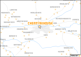 map of Chernyakhovsk
