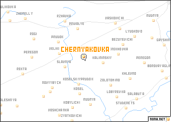 map of Chernyakovka