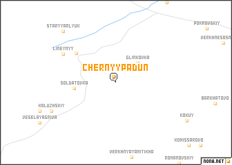 map of Chërnyy Padun