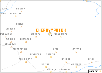 map of Chernyy Potok