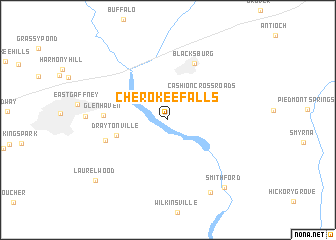 map of Cherokee Falls