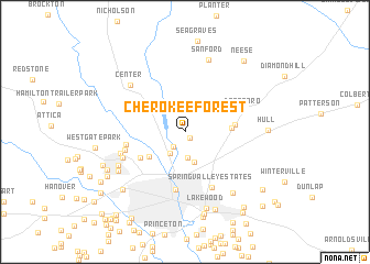 map of Cherokee Forest