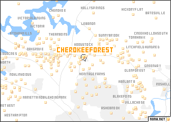 map of Cherokee Forest