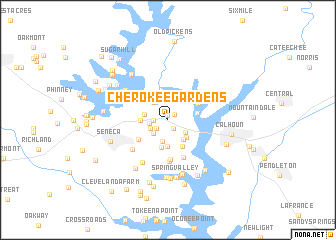 map of Cherokee Gardens
