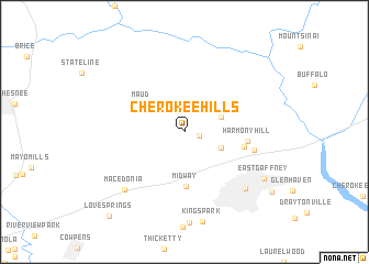 map of Cherokee Hills