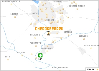 map of Cherokee Park