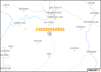 map of Cherokee Pass