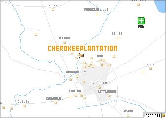 map of Cherokee Plantation