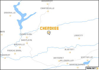map of Cherokee