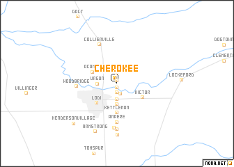 map of Cherokee