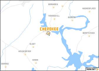 map of Cherokee