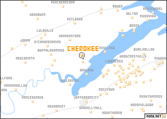 map of Cherokee