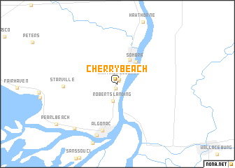 map of Cherry Beach
