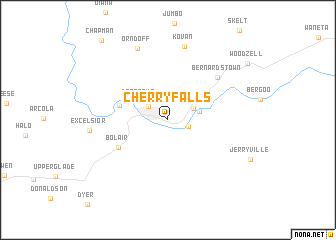 map of Cherry Falls
