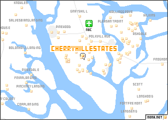 map of Cherry Hill Estates