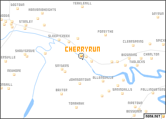 map of Cherry Run