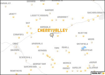 map of Cherry Valley