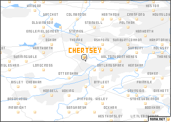 Map Of Chertsey And Surrounding Area Chertsey (United Kingdom) Map - Nona.net