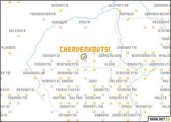 map of Chervenkovtsi