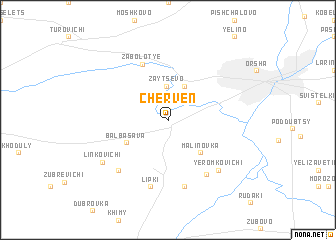map of Chervenʼ