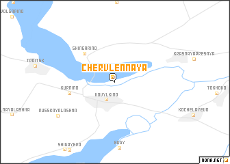 map of Chervlënnaya