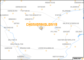 map of Chervona Koloniya