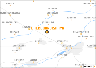 map of Chervona Vishnya