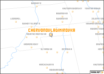 map of Chervono-Vladimirovka