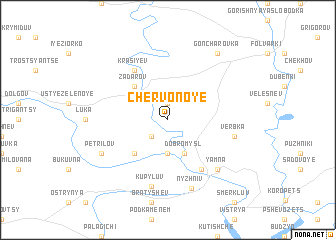 map of Chervonoye